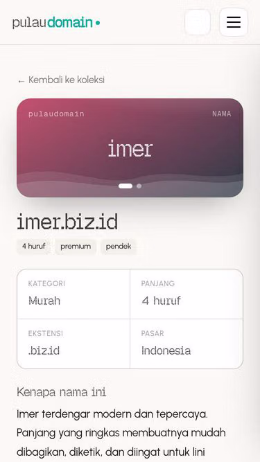 Screenshot of imer.biz.id