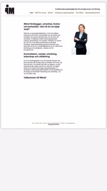 Screenshot of imind.se