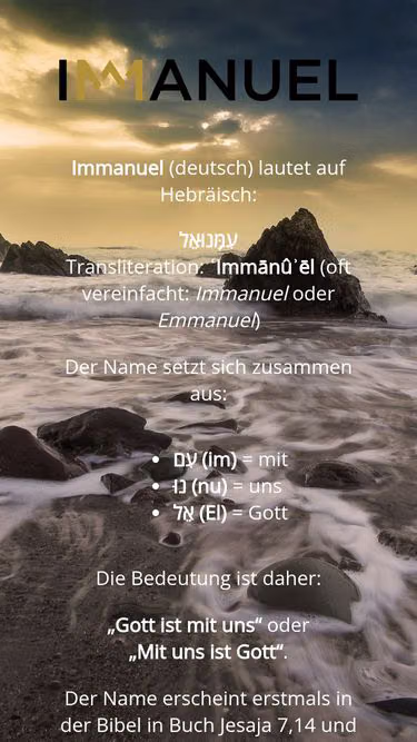 Screenshot of immanuel.ch