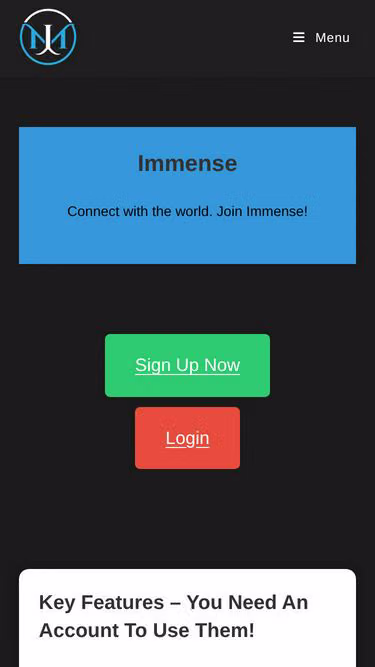 Screenshot of immense.xyz