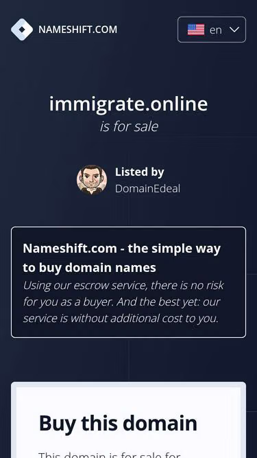 Screenshot of immigrate.online