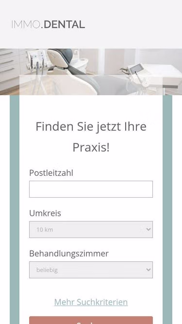 Screenshot of immo.dental