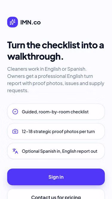 Screenshot of imn.co