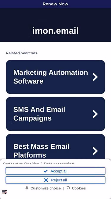 Screenshot of imon.email
