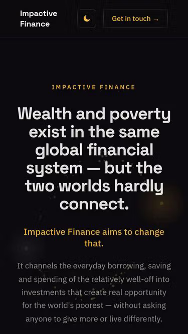 Screenshot of impactive.finance