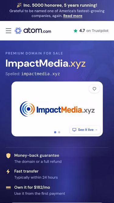 Screenshot of impactmedia.xyz