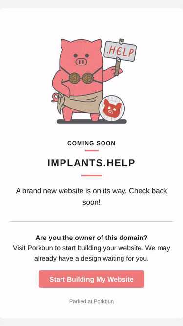 Screenshot of implants.help