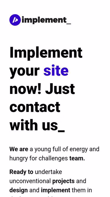 Screenshot of implement.site