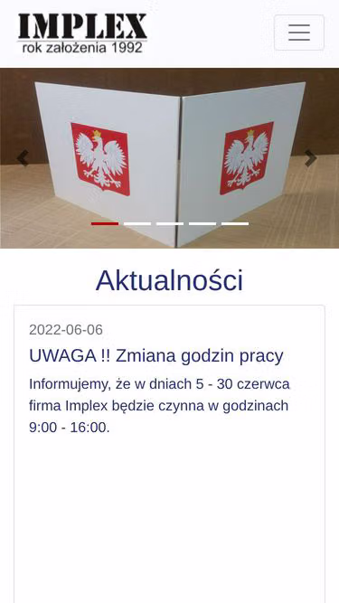Screenshot of implex.pl