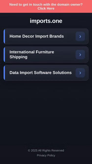 Screenshot of imports.one