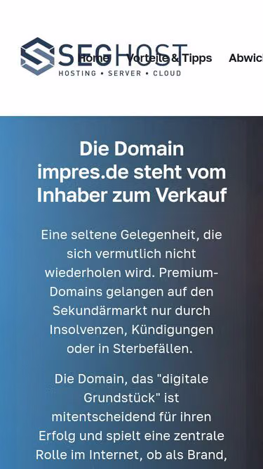Screenshot of impres.de