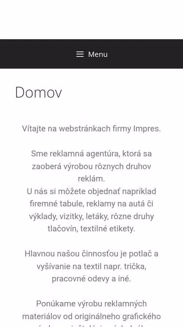 Screenshot of impres.sk