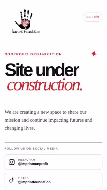 Screenshot of imprint.foundation
