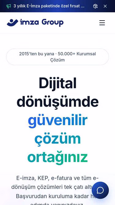 Screenshot of imza.group