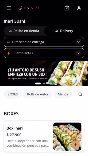 Screenshot of inari.cl