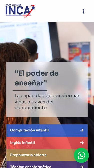 Screenshot of inca.edu.mx