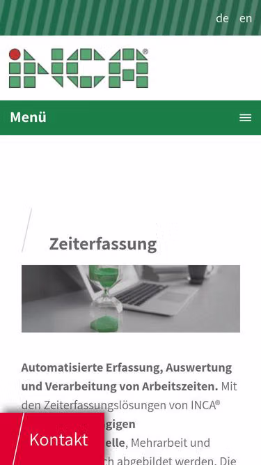 Screenshot of inca.eu