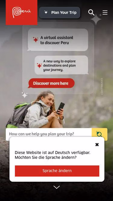 Screenshot of inca.travel