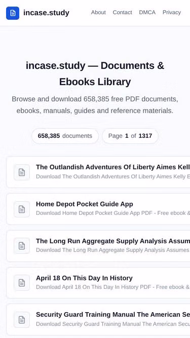Screenshot of incase.study