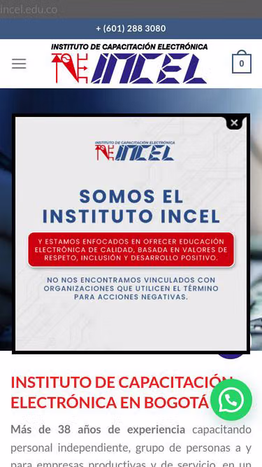 Screenshot of incel.edu.co