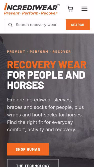 Screenshot of incrediwear.co.nz
