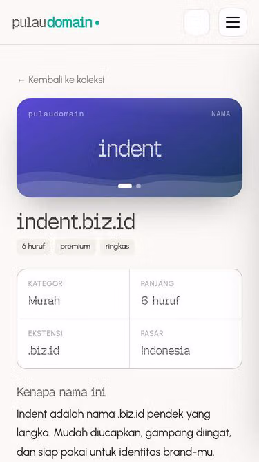 Screenshot of indent.biz.id