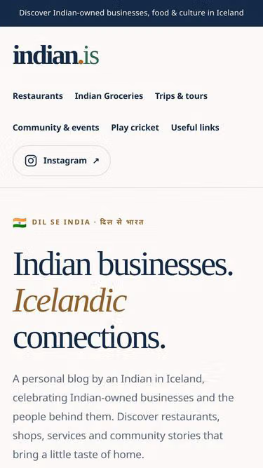 Screenshot of indian.is