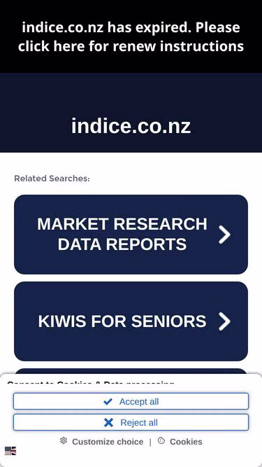 Screenshot of indice.co.nz