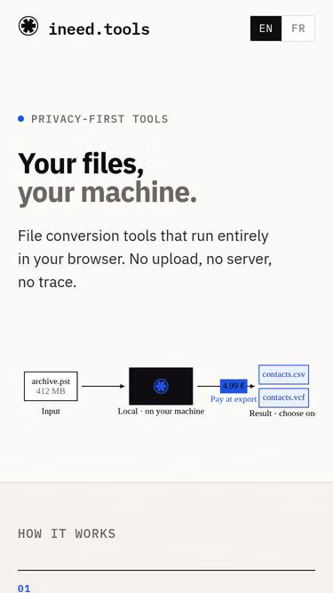 Screenshot of ineed.tools