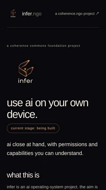 Screenshot of infer.ngo