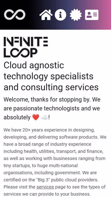 Screenshot of infiniteloop.co.nz