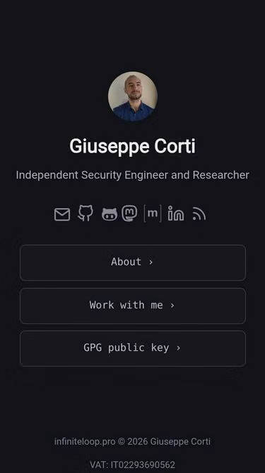 Screenshot of infiniteloop.pro