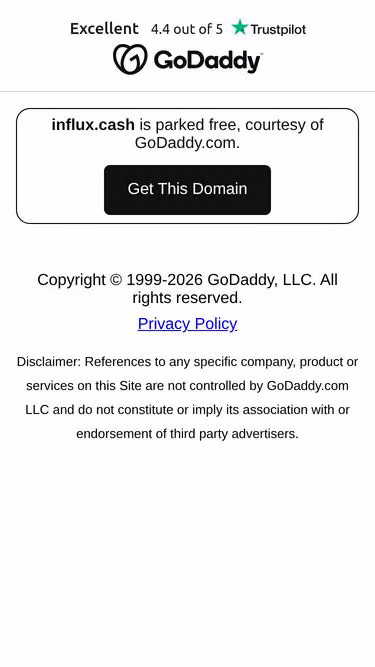 Screenshot of influx.cash