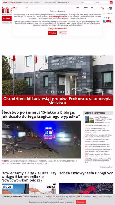 Screenshot of info.elblag.pl