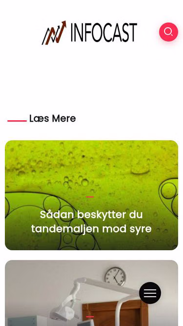Screenshot of infocast.dk