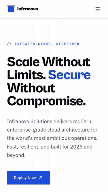 Screenshot of infranova.io