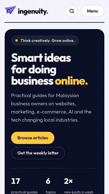 Screenshot of ingenuity.com.my