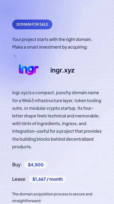 Screenshot of ingr.xyz