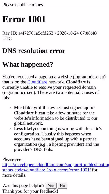 Screenshot of ingrammicro.eu