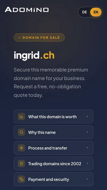 Screenshot of ingrid.ch