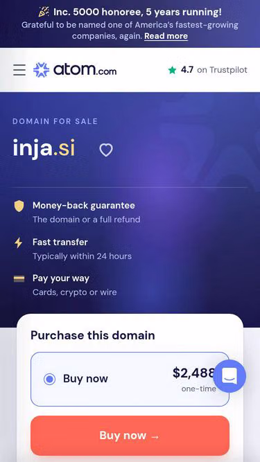 Screenshot of inja.si