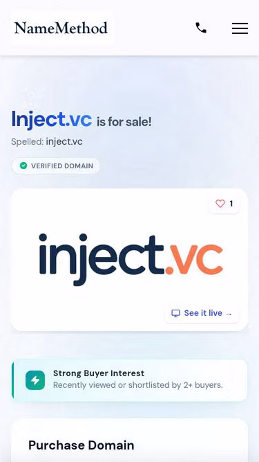 Screenshot of inject.vc