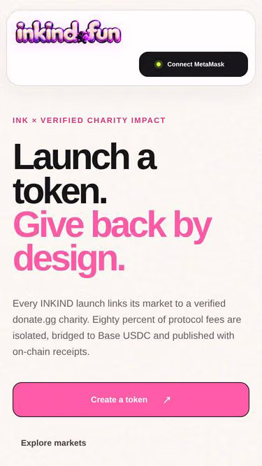 Screenshot of inkind.fun
