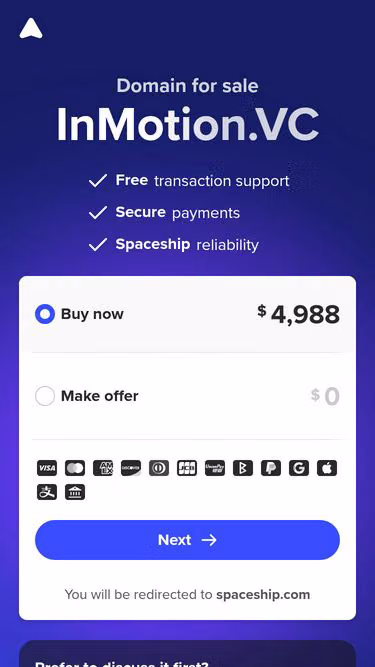 Screenshot of inmotion.vc