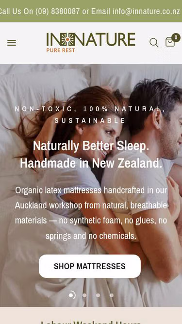 Screenshot of innature.co.nz