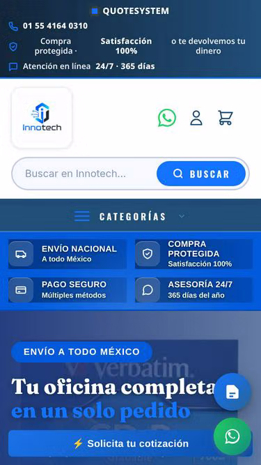 Screenshot of innotech.com.mx