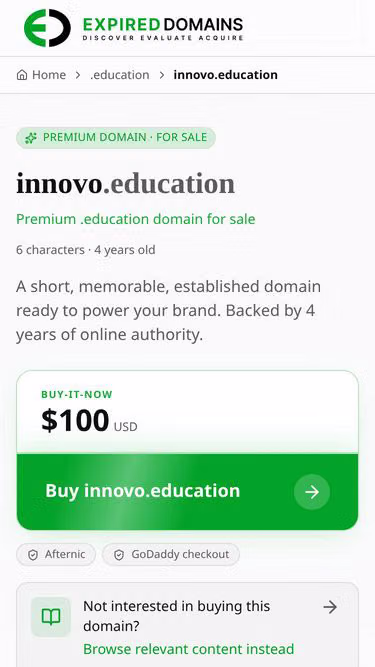 Screenshot of innovo.education