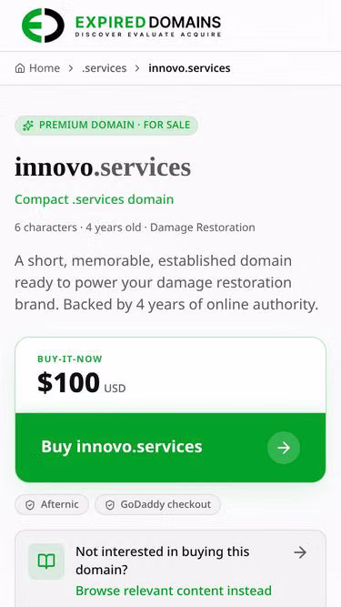 Screenshot of innovo.services