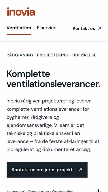 Screenshot of inovia.dk