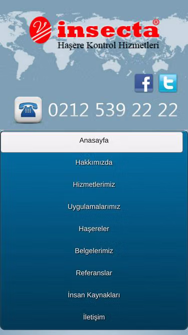 Screenshot of insecta.com.tr